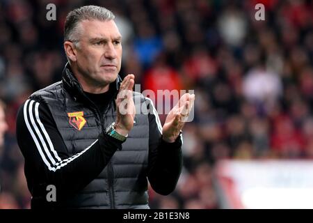 Responsabile di Watford, Nigel Pearson - AFC Bournemouth v Watford, Premier League, Vitality Stadium, Bournemouth, UK - 12th gennaio 2020 solo per uso editoriale - si applicano le restrizioni di DataCo Foto Stock