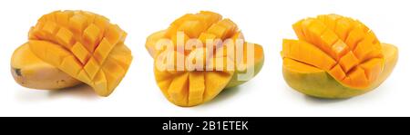 dolce mango isolato su sfondo bianco Foto Stock