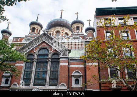 Cattedrale Ortodossa Russa Di San Nicola. 15 East 97th Street. Manhattan, New York, Stati Uniti. Questa chiesa fu costruita nel 1902 in vero stile moscovita, a increa Foto Stock