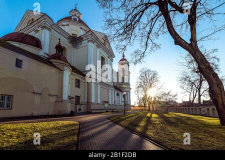 La Chiesa di San Pietro e San Paolo a Vilnius Lituania Foto Stock