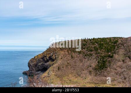 Iwaobetsu Onsen zona di sorgente calda in primavera. Città Shari, Penisola Di Shiretoko, Hokkaido, Giappone Foto Stock