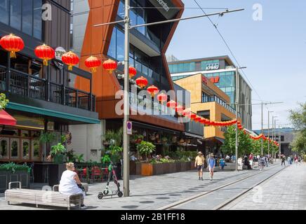 Bar E Ristoranti Sulla Terrazza, Oxford Terrace, Christchurch Central City, Christchurch, Canterbury Region, Nuova Zelanda Foto Stock