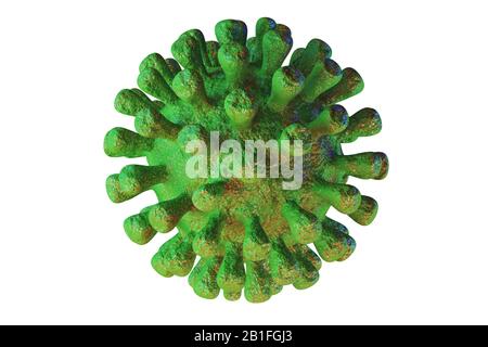3D rendering di HIV AIDS contagioso, Flur o Coronavirus. Coronavirus da chine Foto Stock