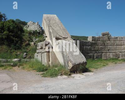 La Porta Arcadiana All'Antica Messene, Itomi, Messini, Messenia, Peloponneso, Grecia Foto Stock