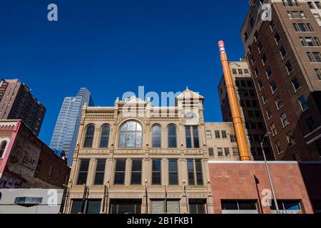 Denver, 14 FEBBRAIO: Vista mattutina del centro di Denver il 14 FEBBRAIO 2020 a Denver, Colorado Foto Stock