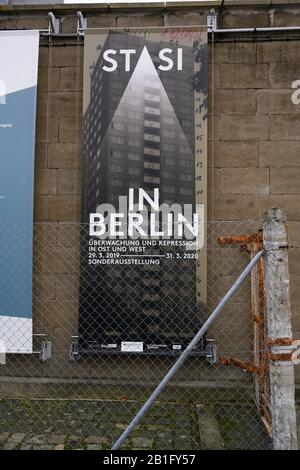 Stasi a Berlino carcere segno, i Foto Stock