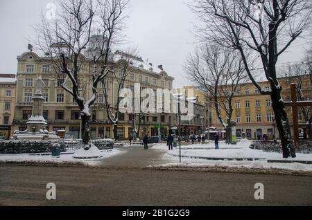 Vita Quotidiana A Lviv (Editoriale) Foto Stock