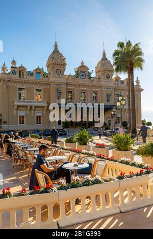 Monte Carlo Casino E Cafe De Paris, Monte Carlo, Monaco Foto Stock