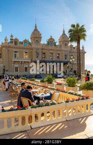 Monte Carlo Casino E Cafe De Paris, Monte Carlo, Monaco Foto Stock
