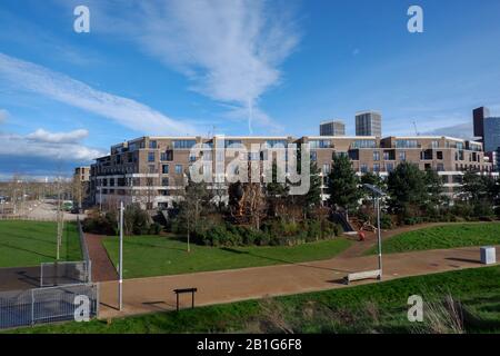 Chobham Manor Housing Development, E20, Stratford , Londra Uk Foto Stock