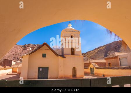 Iglesia Nuestra Señora De Belén O Chiesa Di Nostra Signora Di Betlemme, Susques, Altiplano, Primavant Jujuy, Ande, Argentina Nordoccidentale, America Latina Foto Stock