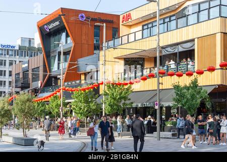 Riverside Bar E Ristoranti Sulla Avenue By River Avon, Oxford Terrace, Christchurch Central City, Christchurch, Canterbury Region, Nuova Zelanda Foto Stock