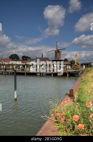 Vista a Wijk bij Duurstede Foto Stock