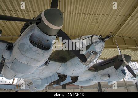 Heinkel HE-111 al MHM Berlin Gatow di Berlino, Germania Foto Stock