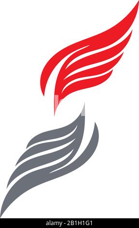 Ala Falcon modello Logo illustrazione vettoriale design Illustrazione Vettoriale