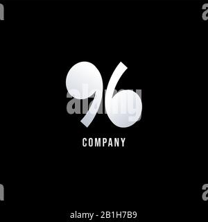 Modello di disegno con logo alfabetico in formato lettera gb minuscolo isolato su sfondo nero. Icona dell'auricolare TWS bianca, ad esempio numero 96 e Virgolette illustrate. Illustrazione Vettoriale