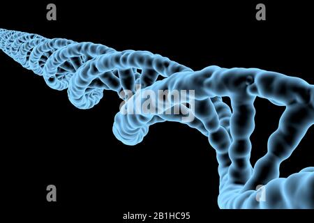 DNA, Scienze Mediche, illustrazione 3D Foto Stock