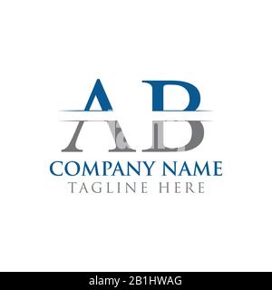 AB iniziale Lettera con logo moderno creativo Business Tipografia template vettoriale. Creative lettera astratti ab Logo Design Illustrazione Vettoriale