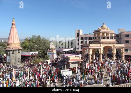 22nd Mar 2019, Pune , Maharashtra, India. Tempio di San Tukaram Maharaj e pellegrini, Dehu Foto Stock