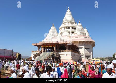 22nd Mar 2019, Pune , Maharashtra, India. Tempio di San Tukaram Maharaj e pellegrini, Dehu Foto Stock