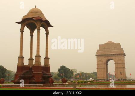 30 Ottobre 2019, Delhi, India. Vista Di India Gate, Delhi Foto Stock
