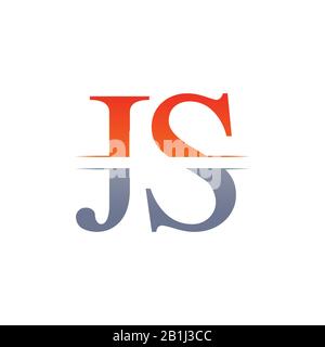 JS tipo letter Logo Design template vettoriale. Lettera astratta JS logo Design Illustrazione Vettoriale