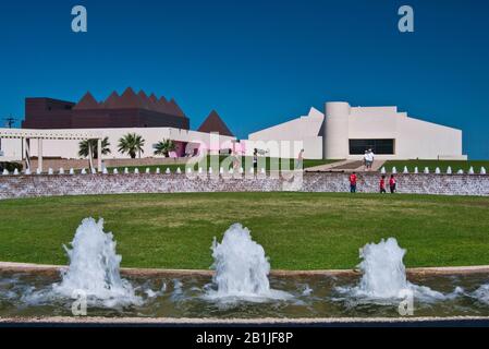 Museo di arte del Texas del Sud, progettato da Philip Johnson, Corpus Christi, costa del Golfo, Texas, Stati Uniti d'America Foto Stock