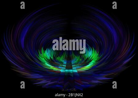 linee simmetriche con angoli duri e piramidi uno sfondo astratto Foto Stock