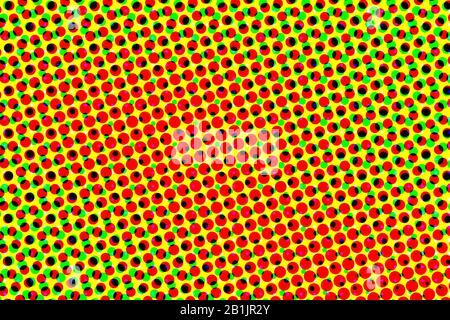 motivo a mezzitoni verde rosso e giallo. sfondo e texture a mezzitoni colorati. illustrazione. Foto Stock