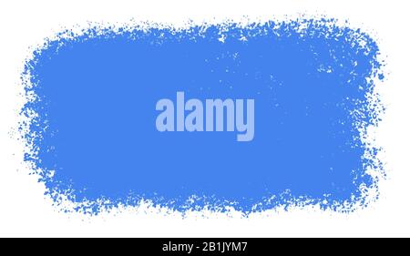 Pennello spesso blu texture tratto pennello isolato su sfondo bianco per disegni e copia scrittura. Elemento generato digitalmente. Foto Stock