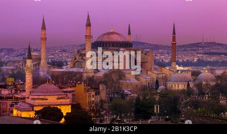 Vista del museo di Ayasophia. Istanbul, Turchia Foto Stock