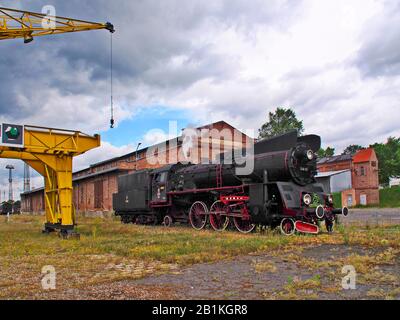 Bollini a vapore, treni in Polonia Foto Stock