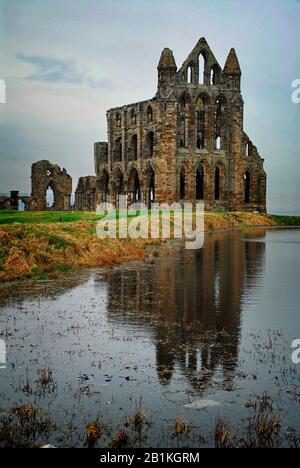 Whitby Abbey North Yorkshire Foto Stock