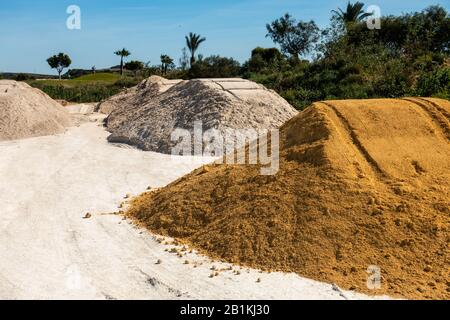 sabbia macerie ghiaia Foto Stock