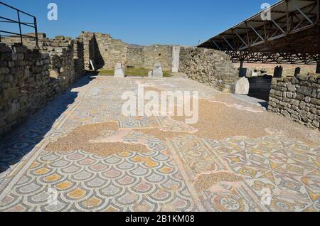 Macedonia del Nord ex FYROM, scavi nell'antico villaggio romano di Stobi Foto Stock