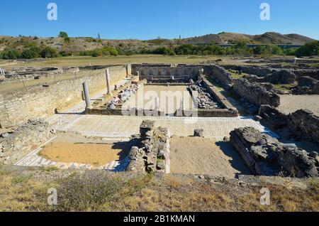 Macedonia del Nord ex FYROM, scavi nell'antico villaggio romano di Stobi Foto Stock