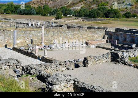 Macedonia del Nord ex FYROM, scavi nell'antico villaggio romano di Stobi Foto Stock