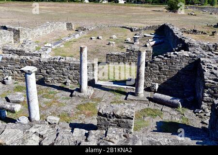 Macedonia del Nord ex FYROM, scavi nell'antico villaggio romano di Stobi Foto Stock