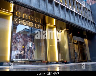 Negozio Gucci su Sloane Street a Londra, Inghilterra Foto Stock