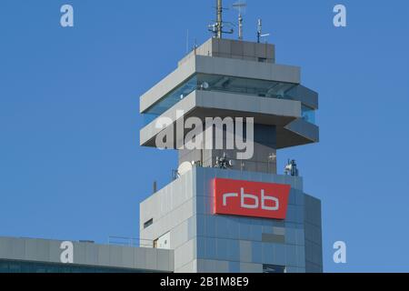 RBB-Hochhaus, Masurenallee, Westend, Charlottenburg di Berlino, Deutschland Foto Stock