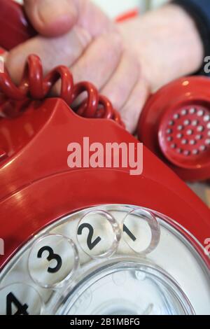 Vintage telefono rotante, STATI UNITI D'AMERICA Foto Stock