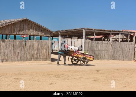 Villaggio di Wayuu tradizionale, Cabo de la vela, Guajira, Colombia Foto Stock