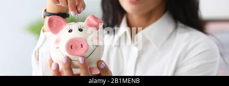 Ogni giorno il risparmio di monete Foto Stock