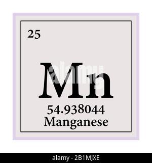 Manganese Tavola periodica degli elementi illustrazione vettoriale eps 10 Illustrazione Vettoriale