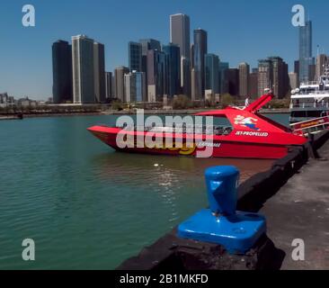 Chicago dal Navy Pier Foto Stock