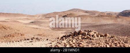 Israele attrazione per i turisti - deserti pietra ned mare morto Foto Stock