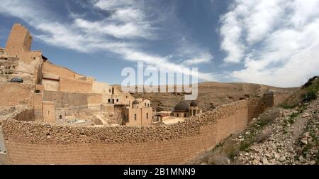 monastero ortodosso di marsaba nel deserto della giudea - israele turismo Foto Stock