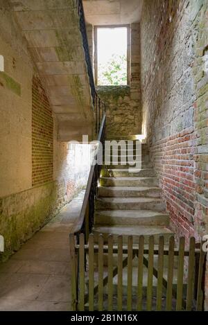 Scala all'interno della casa Appuldurcombe Foto Stock