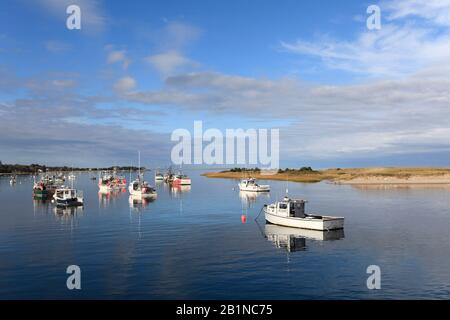 Barche Da Pesca, Porto, Chatham, Cape Cod, Massachusetts, New England, Usa Foto Stock