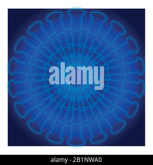 Illustrazione grafica dei virus, disegno vettoriale Illustrazione Vettoriale